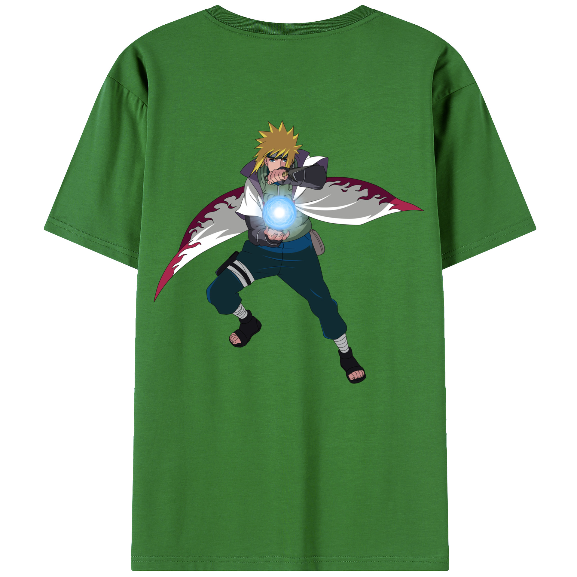 （画像用） NARUTO -ナルト- 波風 ミナト Namikaze Minato レディース半袖Tシャツ(バックプリント)